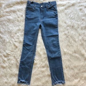 NWT High-waisted Berness Jeans with Frayed Hem